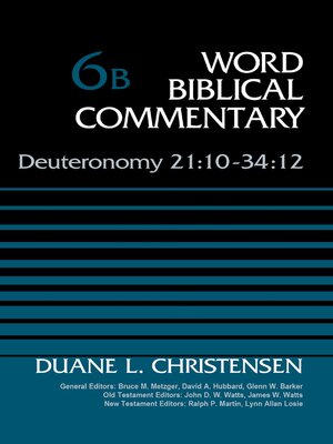 cover image of Deuteronomy 21:10-34:12, Volume 6B